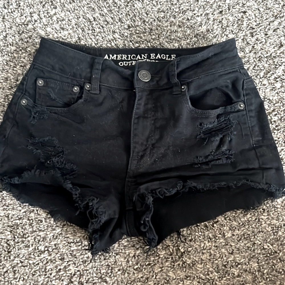 American Eagle Black Jean Shorts